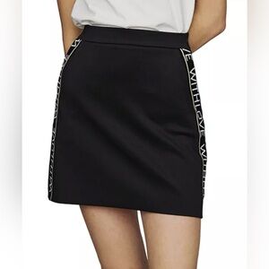 Maje Just With Love Black Neoprene Mini Skirt US sz 0